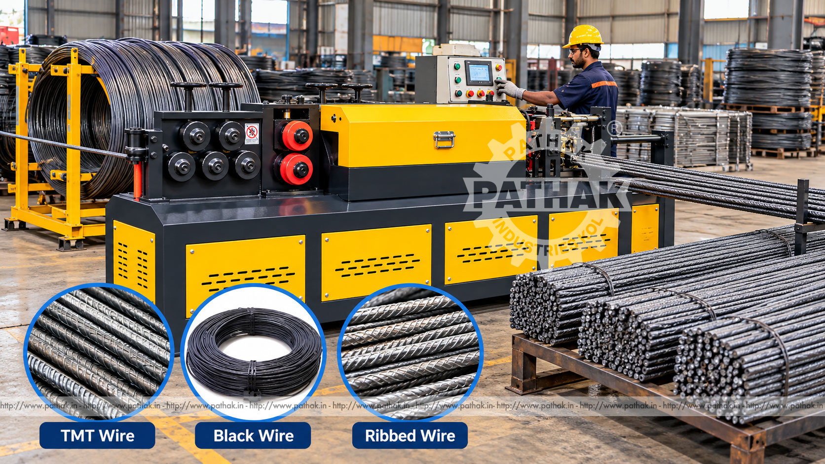 Automatic TMT or Ribbed Wire Straightening and Cutting Machine Guide
