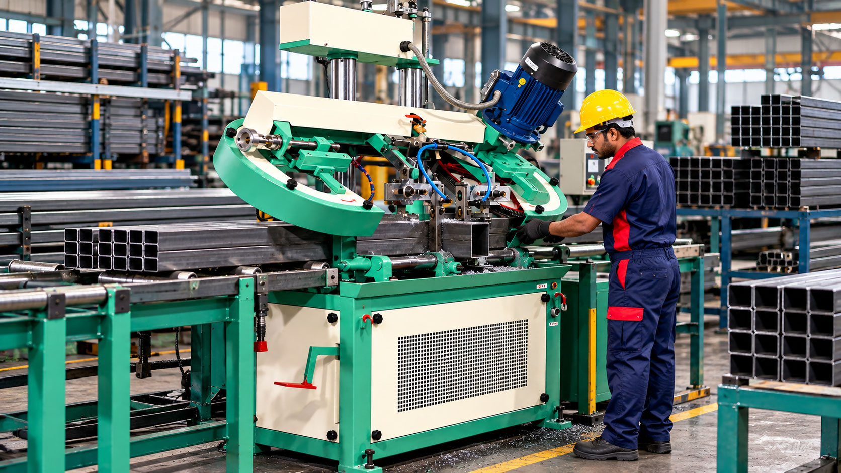 Horizontal Double Column Bandsaw Machines for Heavy Metal Fabrication: High-Precision Cutting of Large & Heavy Workpieces