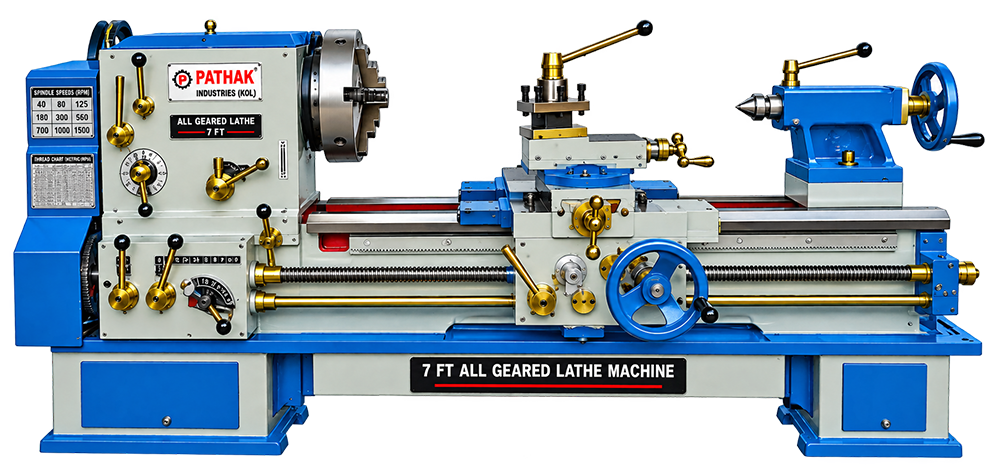 7 FT All Geared Lathe Machine