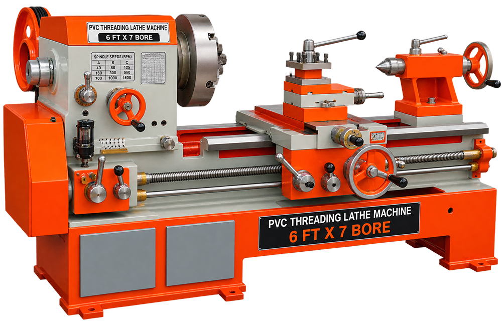 PVC Threading 6 ft 7 Bore Lathe Machine