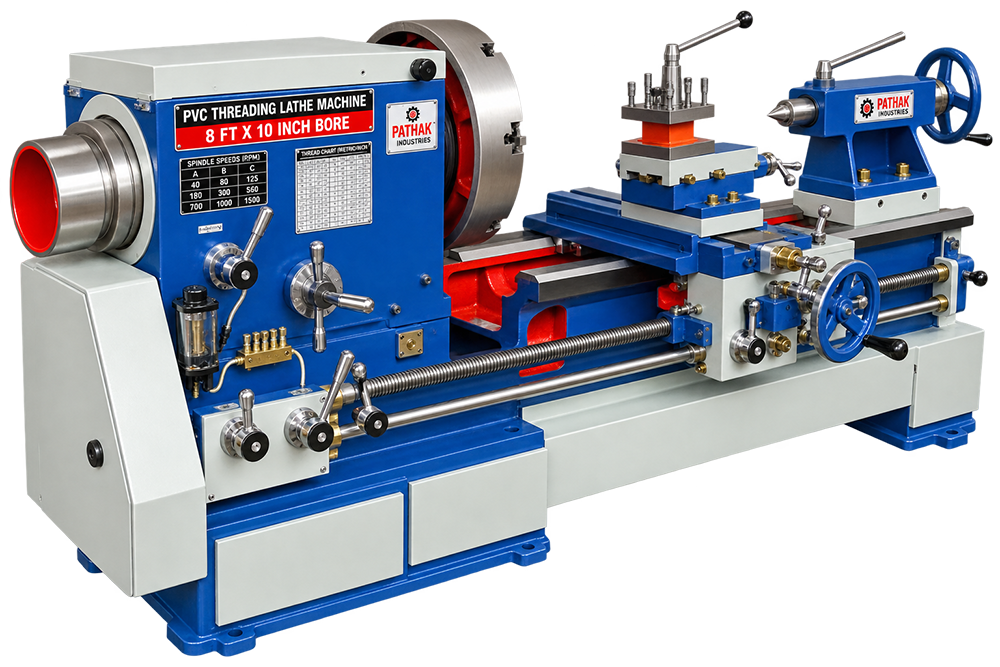 PVC Threading 8 ft 10 Inch Bore Lathe Machine