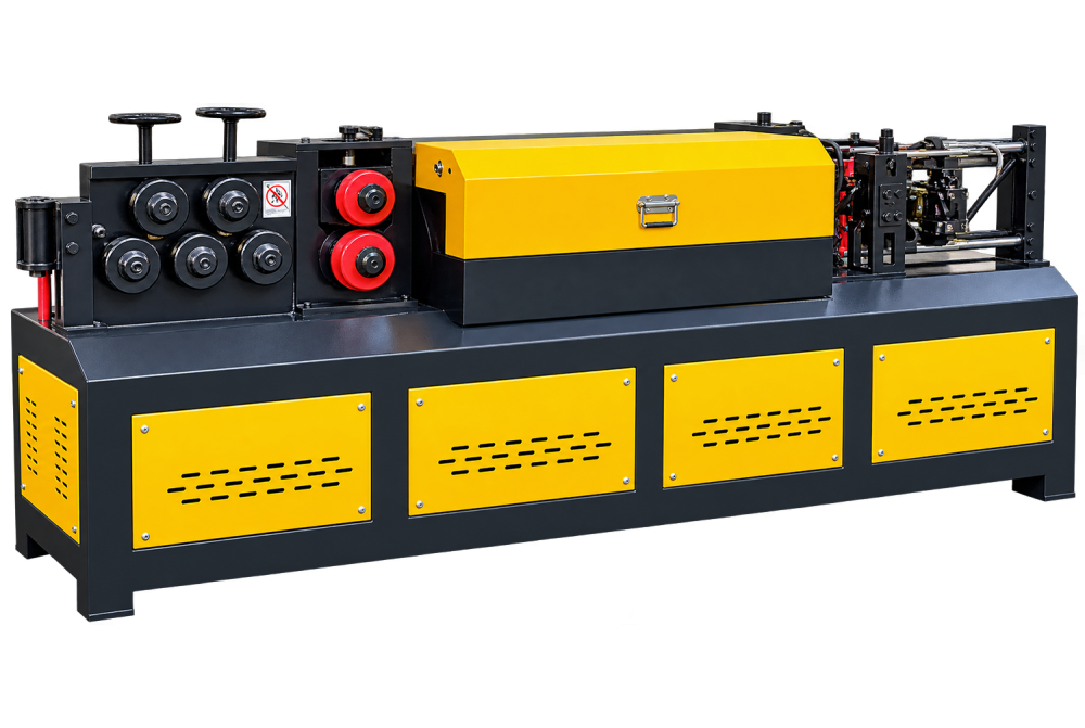 Automatic TMT or Ribbed Wire Straightening and Cutting Machine