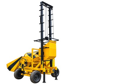 Concrete Mixer With Hoist and Lift