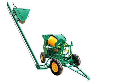 Ladder Lift With Concrete Mixture