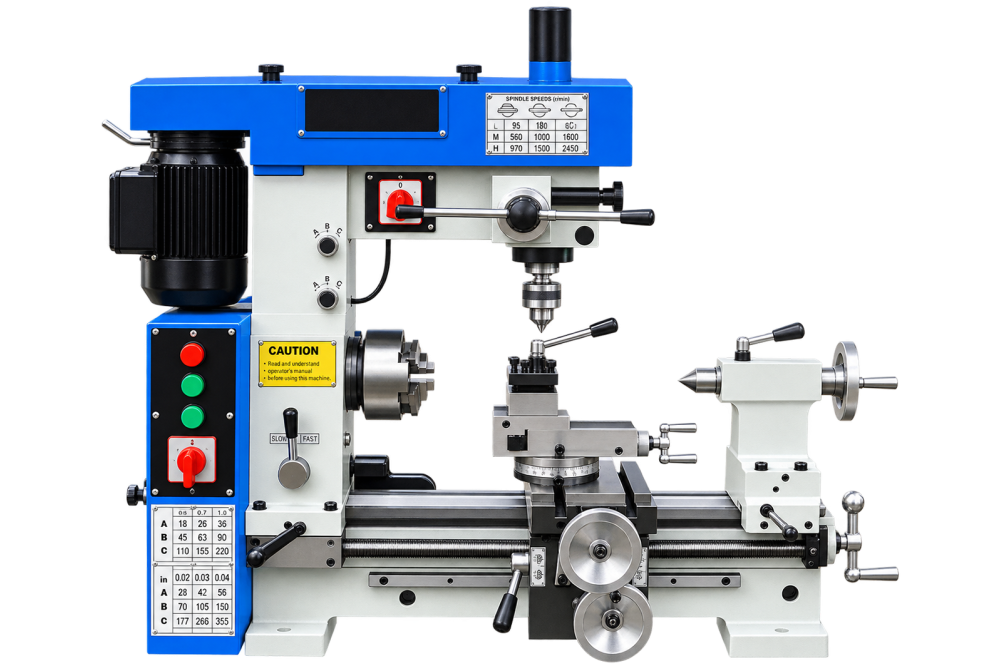 3 in 1 Lathe Cum Milling and Drilling Machine